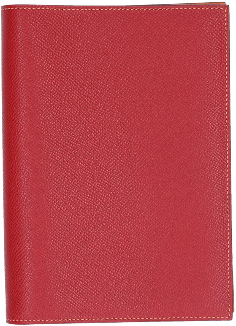 HERMÈS AGENDA-UMSCHLAG AUS EPSOM-KALBSLEDER ROUGE UND ORANGE