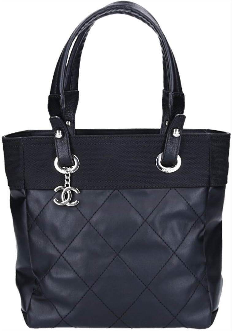 CHANEL PARIS BIARRITZ PM SHOPPER HANDTASCHE IN SCHWARZ (A34208)