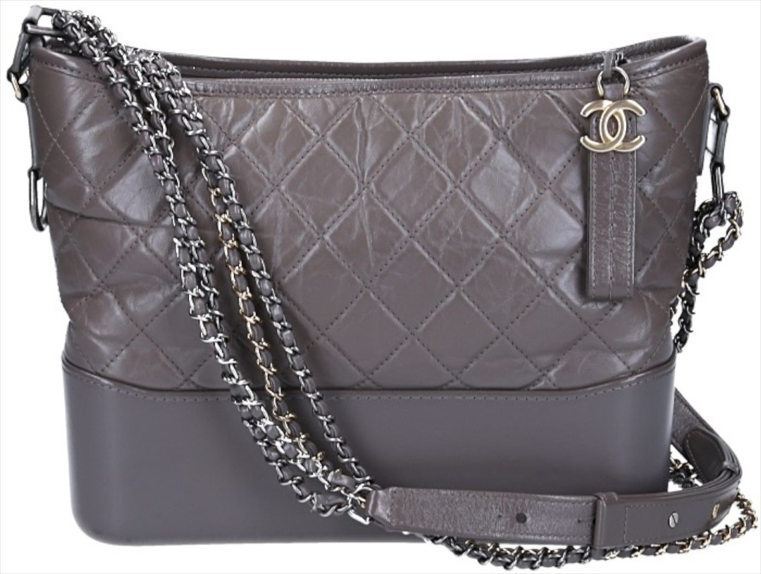 CHANEL GABRIELLE (LARGE) HANDTASCHE KALBSLEDER IN GRAU (A93824)