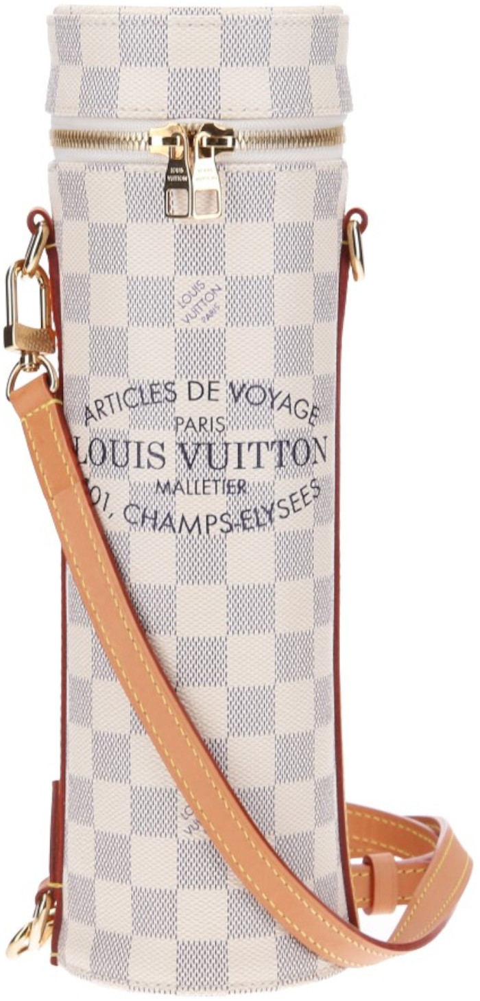 LOUIS VUITTON PORTE-BOUTEILLES - BOTTLE HOLDER FÜR EINE FLASCHEN AUS DAMIER AZUR CANVAS (GI0373)